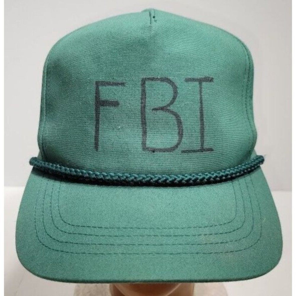 Homemade(?) FBI Snapback Baseball Cap Hat from Yupoong The Classics brand - Picture 1 of 3